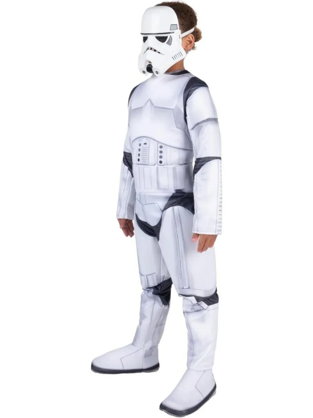 Youth Stormtrooper Halloween Costume - Premium Padded Jumpsuit & Mask, Fun